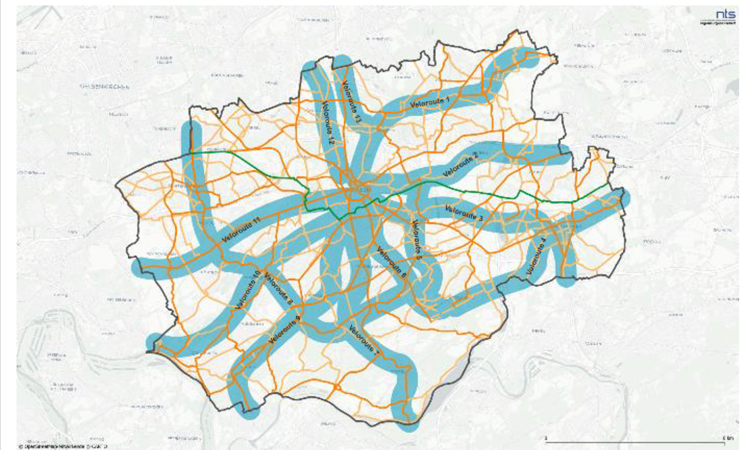 Karte Stadt Bochum (Anlage 5 des Radverkehrskonzeptes)